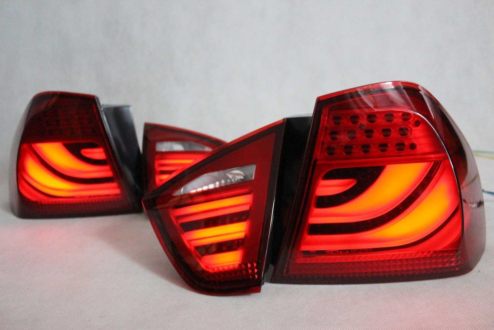 Lampy światła tył tylne BMW E90 05-08 SEDAN RED LED BAR NEON IGŁA