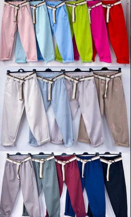 Spodnie włoskie LIVAN'S LIVANS kolory elastyczne rozmiar uniwersalny