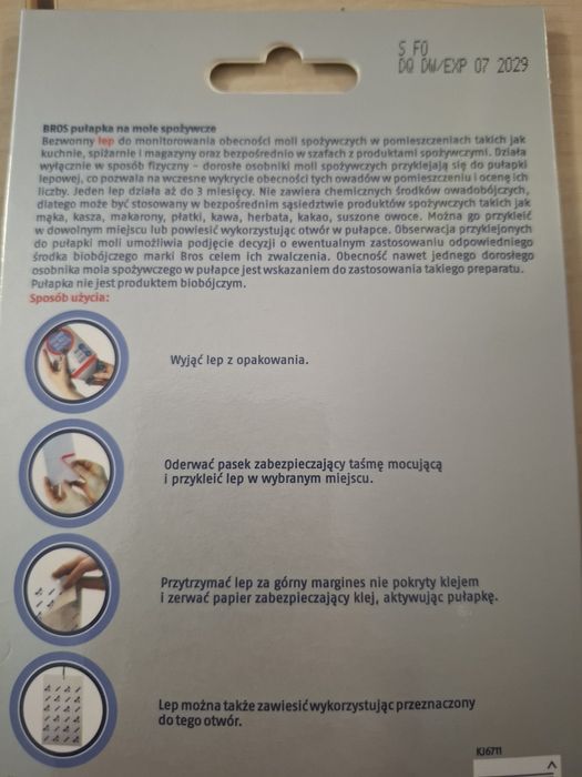 3 X BROS LEP pułapka na mole spożywcze Super skuteczne