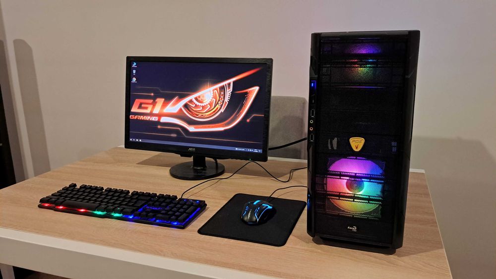 Zestaw Do Gier i5 4x3.8ghz/GTX-4GB!/Ram-16GB/SSD+1TB/Monitor 22'