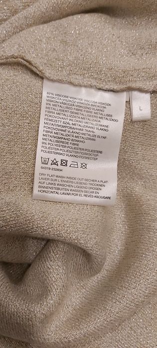 C&A elegancki sweter ze złotą nitką L nowy