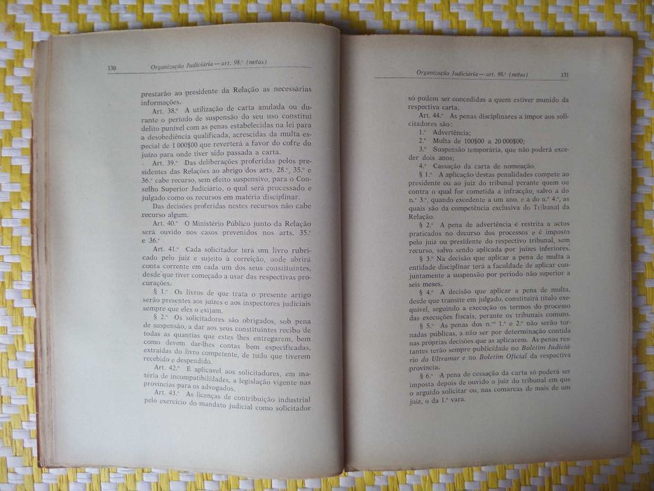 Notas à organização judiciária  do Ultramar