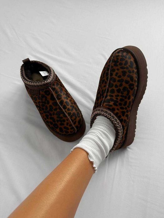 Угги UGG Tasman на платформі леопардові з хутром жіночі (36-40)