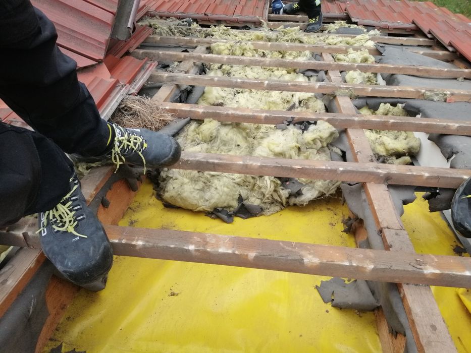 Naprawa izolacji po kunach Wdmuchiwanie granulat celulozy