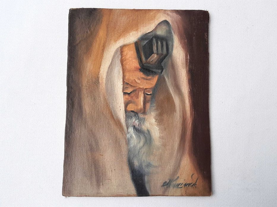 stary obraz na płótnie - na szczęście.