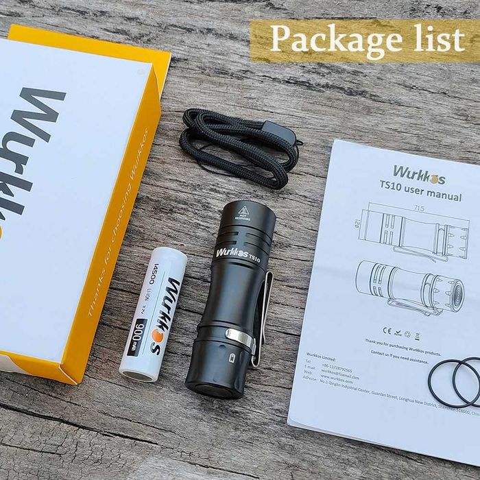 Ліхтар Wurkkos TS10 V2\EDC\Anduril 2.0\1400lm-90CRI\RGB\IP68\АКБ 14500