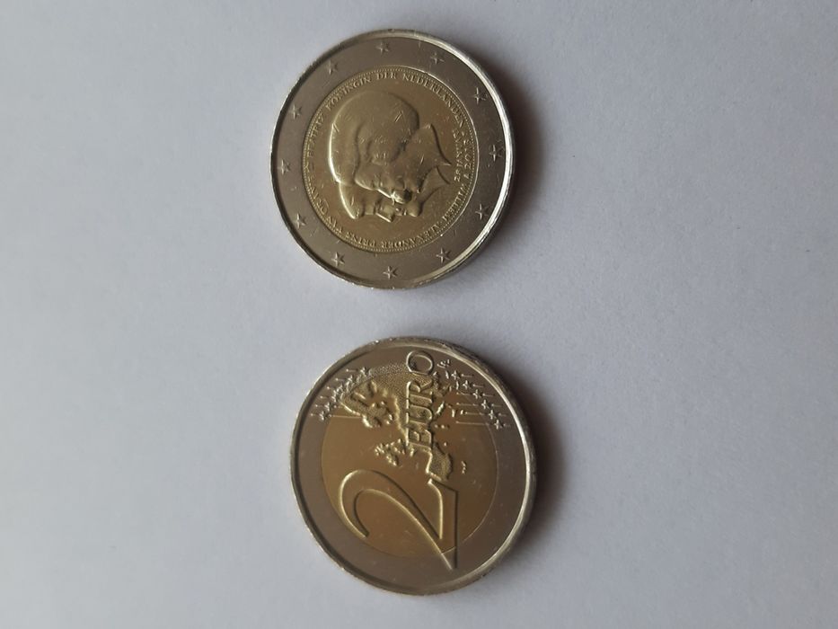 Moeda de 2 € Holandesa com defeito de cunhagem
