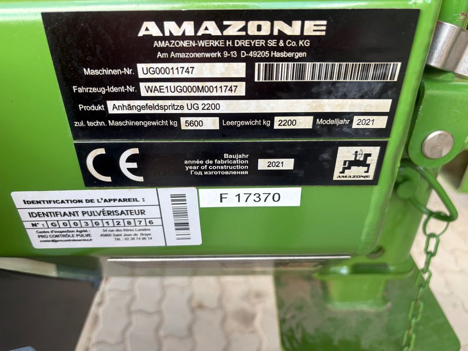 Amazone ug 2200  rok 2021 przebieg 2994 ha