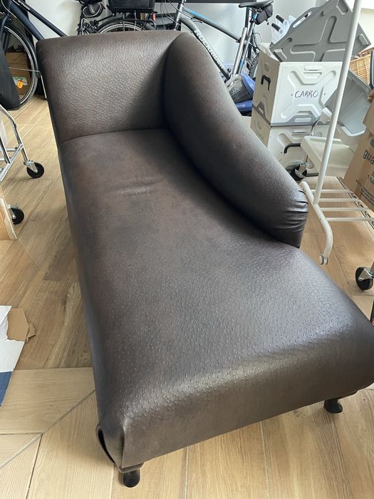 Sofa chaise longue castanho