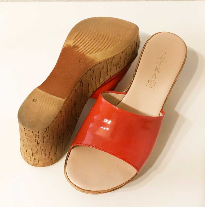 Босоножки (Сабо) на пробковой танкетке