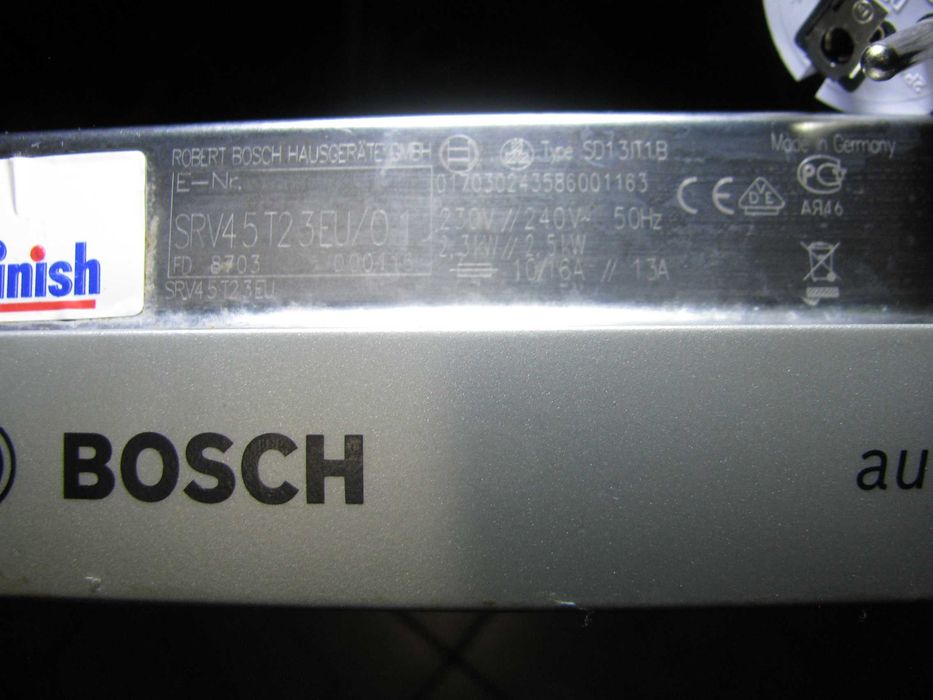 Sprawne części do zmywarka BOSCH 45 cm do zabudowy