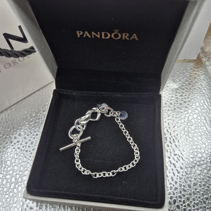 Pulseira Pandora Knotted Heart T-Bar 19 cm