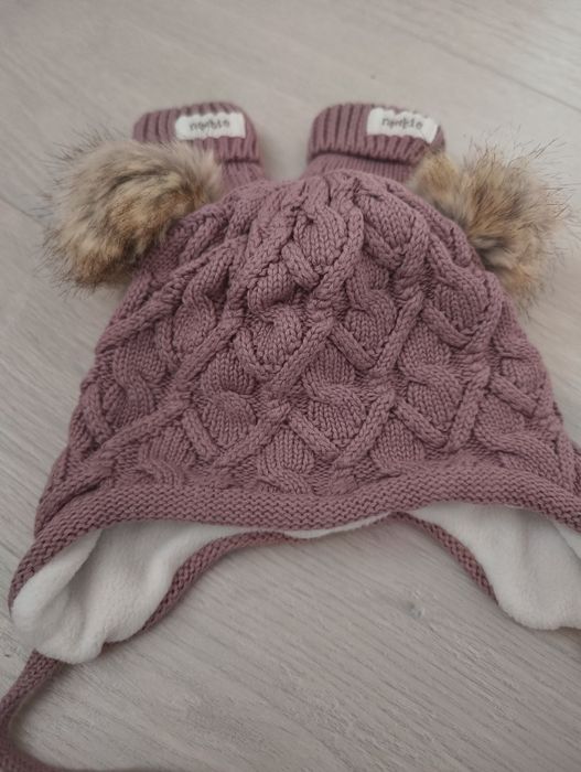 Zestaw zimowy NEWBIE czapka rękawiczki buciki