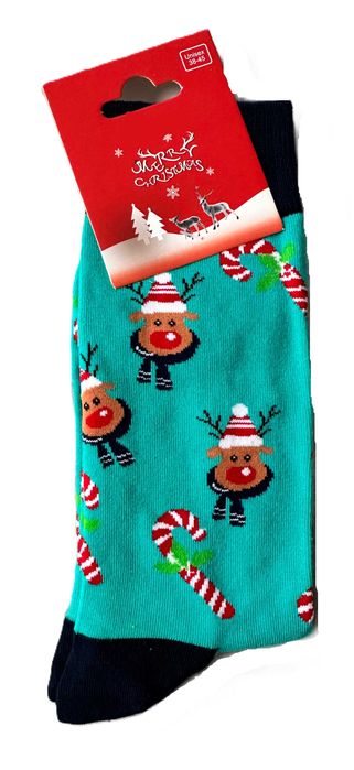 4x Skarpety świąteczne skarpetki mikołaj śmieszne renifer bałwan 38-45