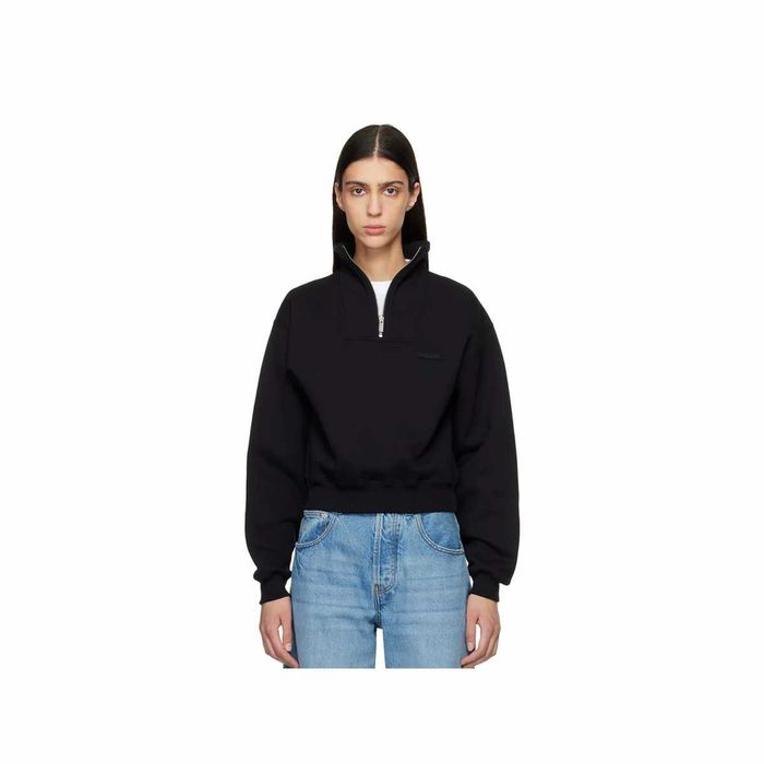 Світшот Jacquemus Gros Grain Zipped-Rollneck Sweatshirt Black