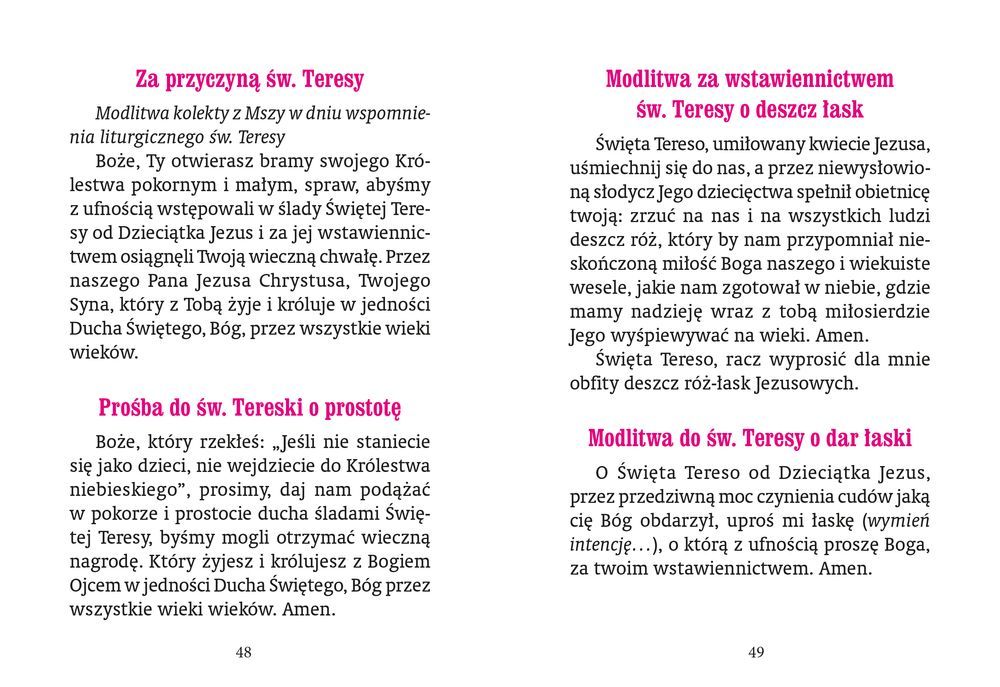 Modlitewnik czcicieli św. Teresy z Lisieux Jedność