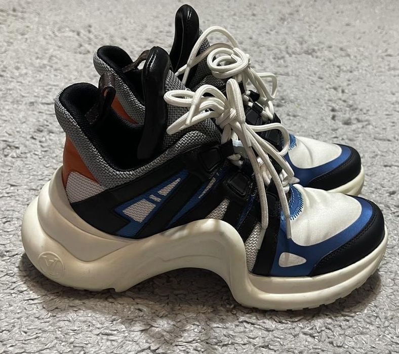 Оригинал.фирменные, кожаные кроссовки louis vuitton archlight blue