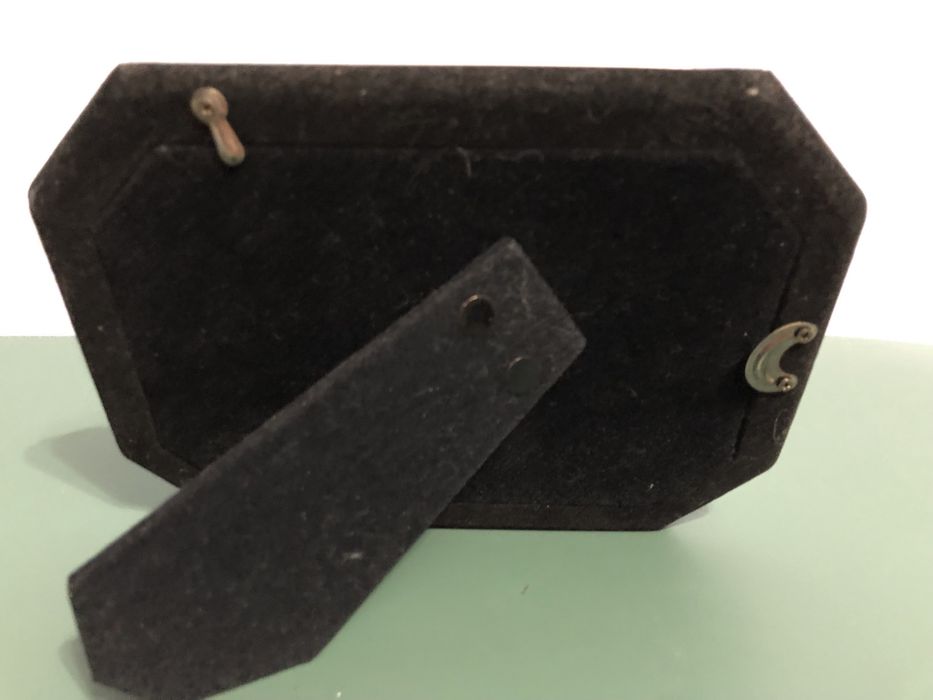 Moldura para fotos em metal prateado