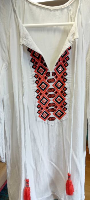 Koszula biała ethno boho s/m