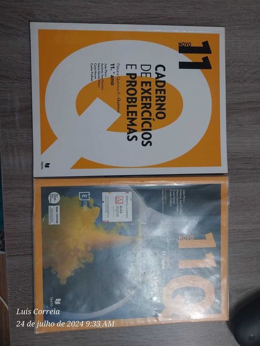 Manual Novo 11Q + Caderno de exercícios e problemas e Provas-Modelo