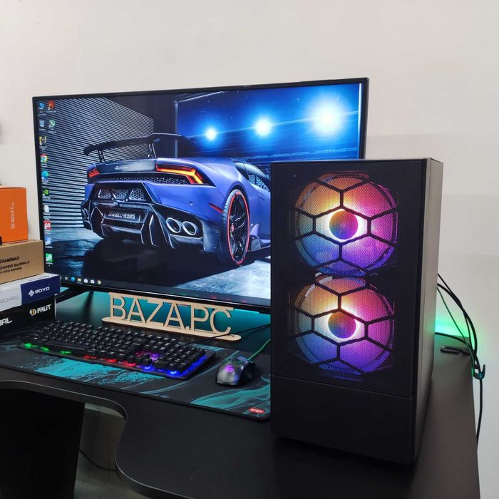 Компютер Новый Ryzen 5 5500, 16GB DDR4, RTX 5060 GDDR7, SSD 512GB NVMe