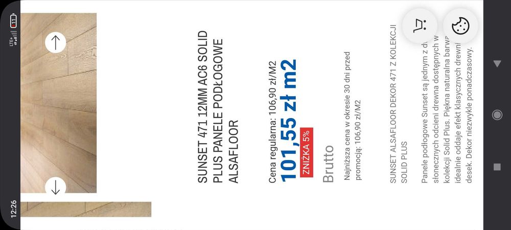 Panele 10-11 m2 nowe