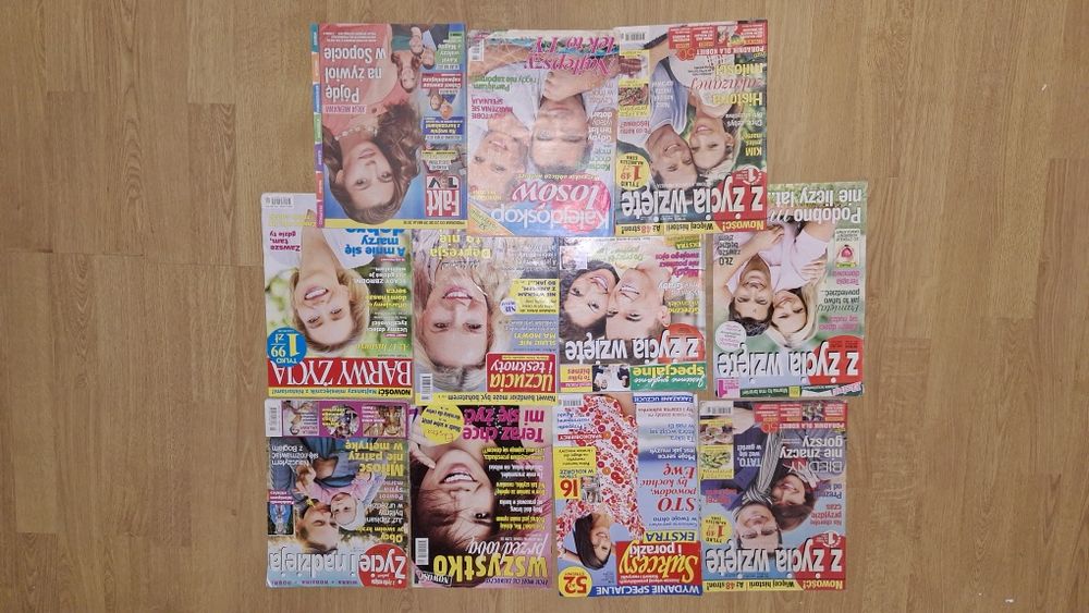 Zestaw 11 gazetek rozrywka opowiadania z życia wzięte