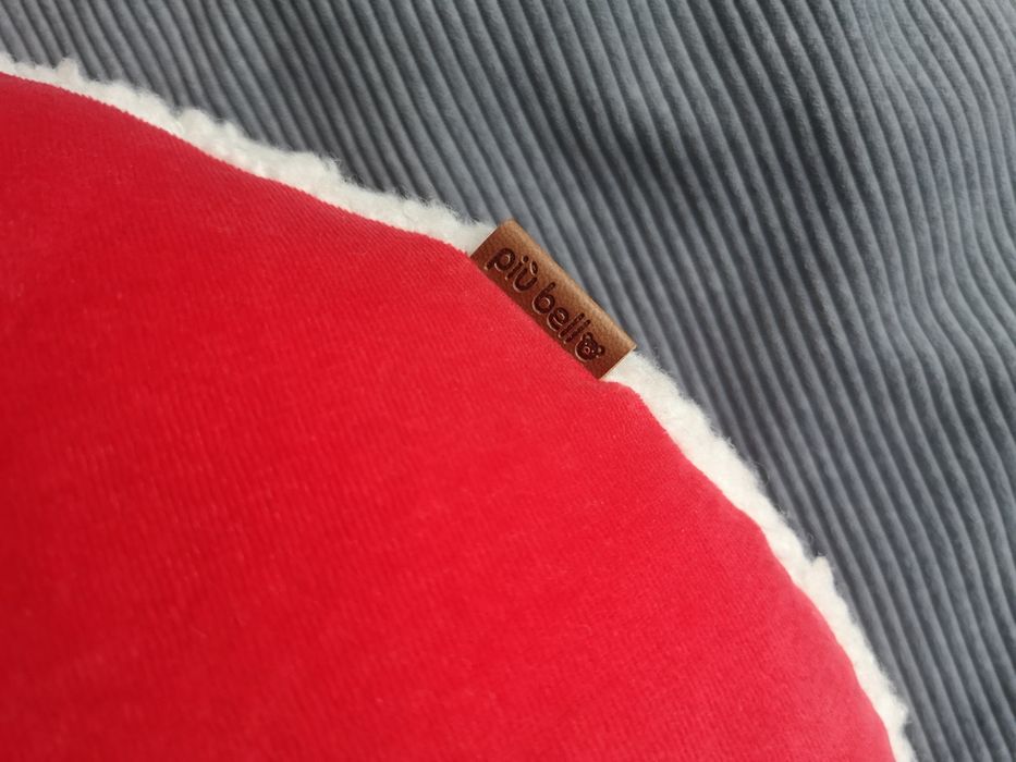 Piubello poduszka serce czerwona barankowa nowa