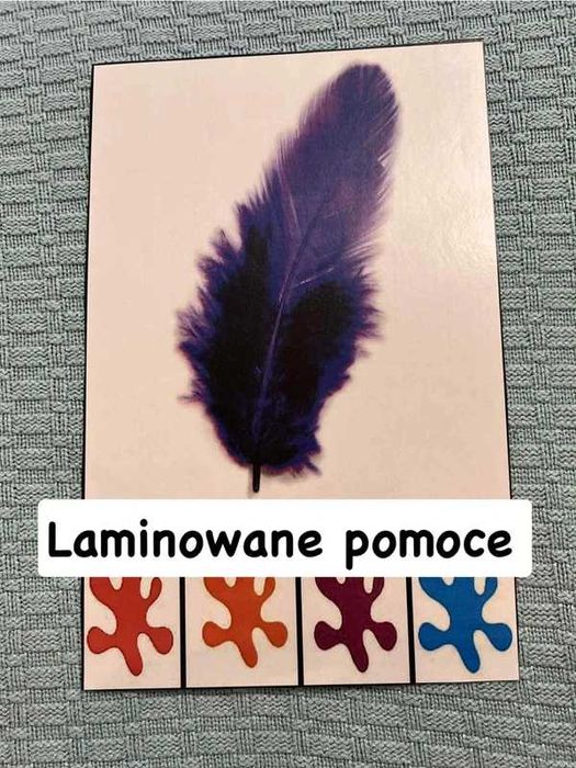 Kolorowe plamki karty edukacyjne