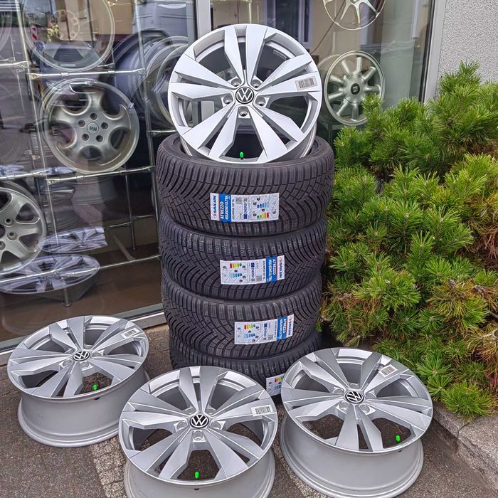 Koła Całoroczne Wielosezonowe Alu Vw Golf VI VII Caddy Touran Skoda 225/40R18 Sailun NOWE 2026 Audi A3 Octavia Superb Passat