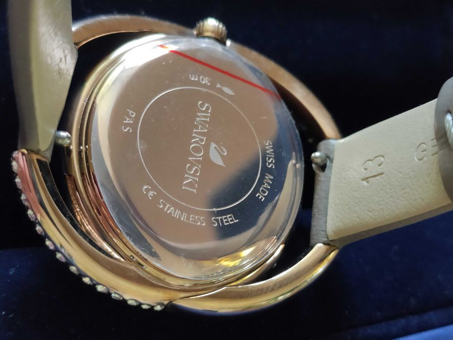 Swarovski zegarek Duo skórzany pasek