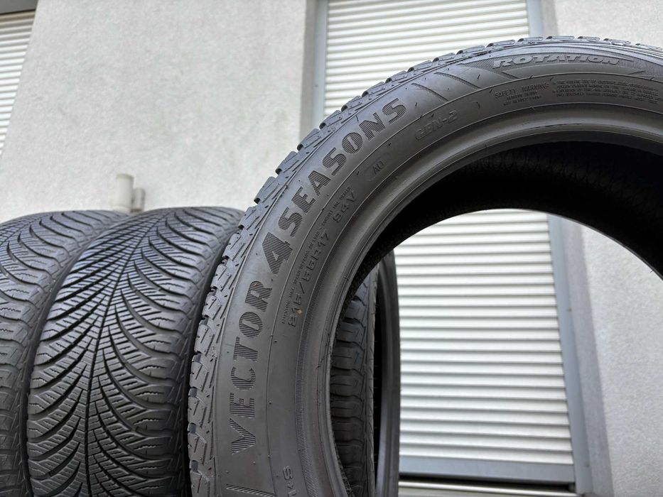 4szt całoroczne 215/55R17 GoodYear 7,5mm 2023r bdb stan! 4S165 gwar