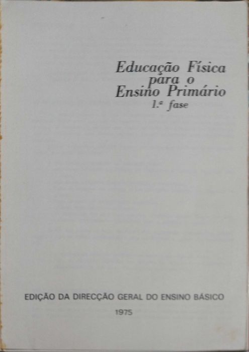 Educação Física , Ensino Primário, Livro