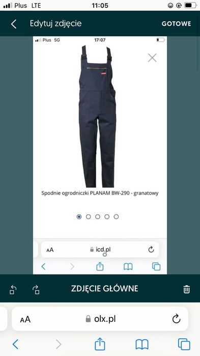 Nowe spodnie robocze ogrodniczki rozm. 58