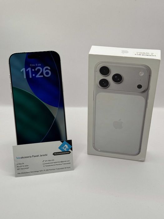 IPHONE 17 PRO MAX | 256GB | GW APPLE | STAN IGŁA | SILVER | Teleakcesoria | Piotrków Auchan