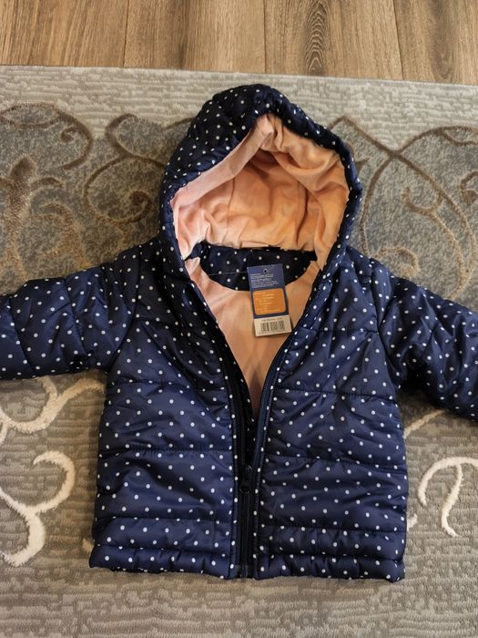 Nowa ocieplana kurtka dziewczęca rozm. 74