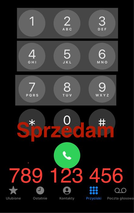 789_123_456 Sprzedam Numer telefonu komórkowego 789x123x456