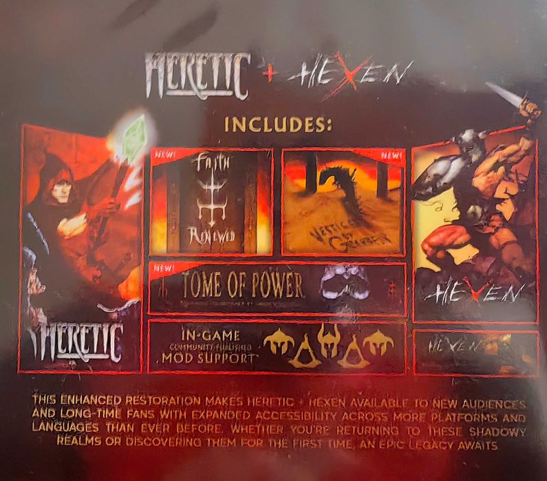 Unikat HERETIC i HEXEN PL Enhanced Edition Switch, wszystkie dodatki i mody LRG!