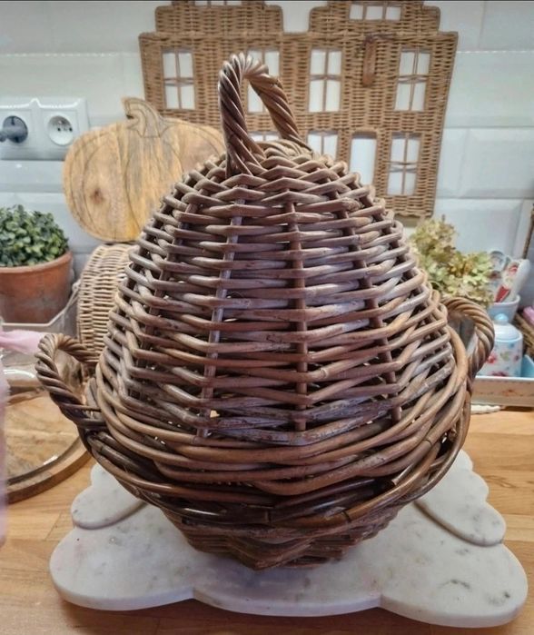 Rattanowy kosz z kloszem Riviera rattan holenderski