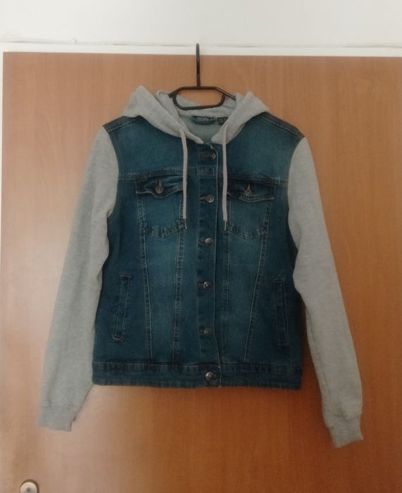 Kurtka bluza jeansowa damska z kapturem  36/38