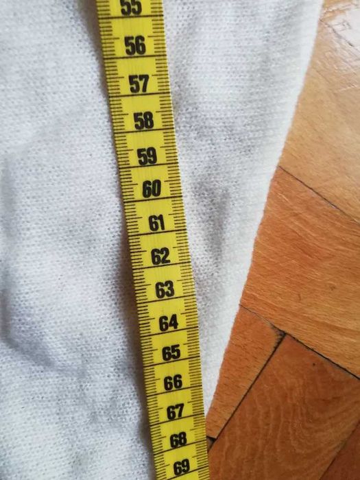 Biały sweterek z dzianiny , rozm L, promod
