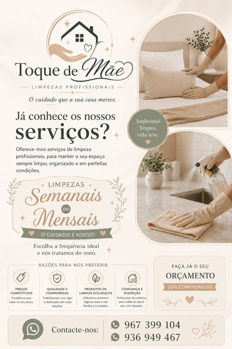 Toque de Mãe | Limpezas Domésticas e Profissionais