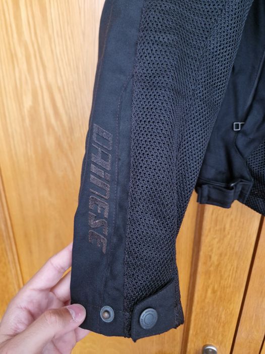 Casaco Dainese de verão Hyper Flux D-Dry Black - tamanho 48