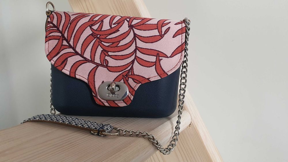 O bag obag pocket  torebka torba navy body klapka
