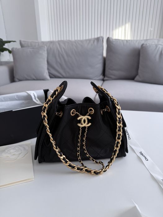 Сумка Chanel 25 Mini чорна, біла