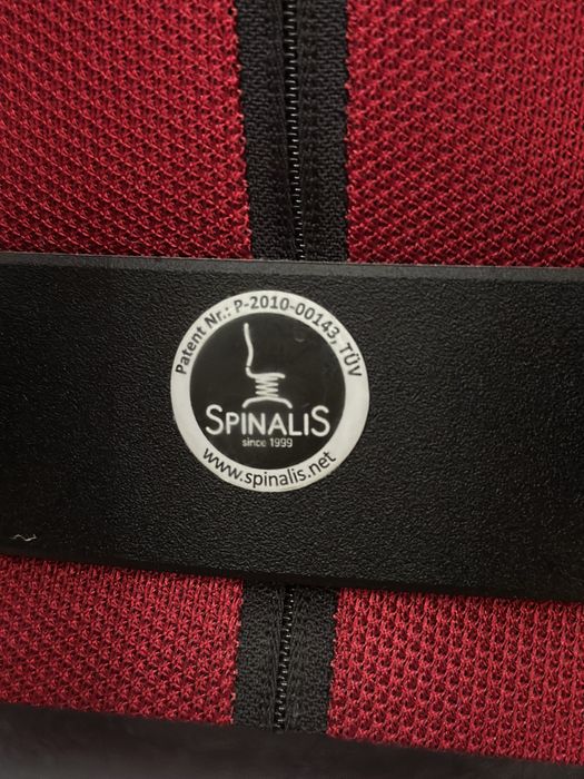 Krzesło biurowe ergonomiczne czerwone Spinalis Spider aktywne siedzisko sprawne 100%