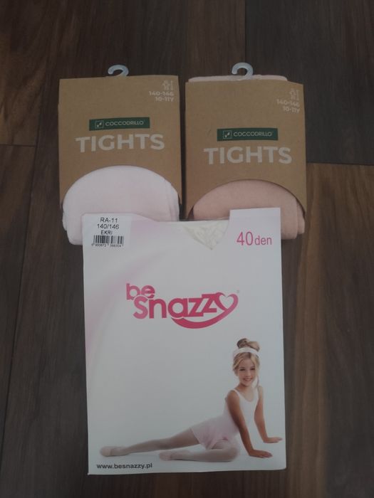 3*nowe rajstopy r. 140/146, coccodrillo+polski producent