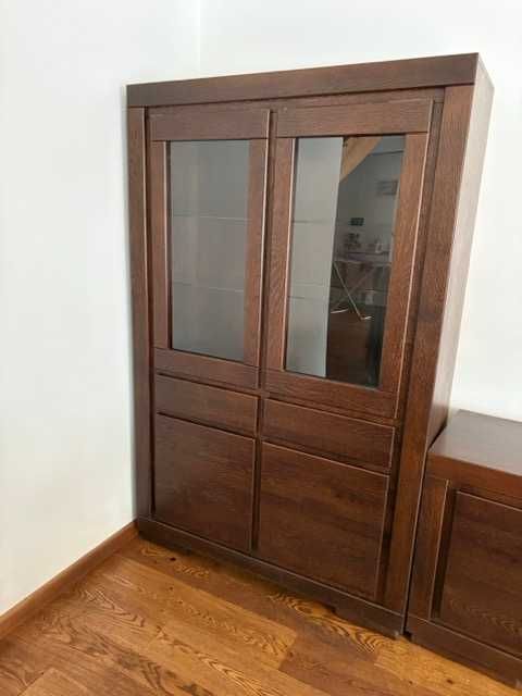 Komplet mebli dębowych z oświetleniem LED - gotowy system