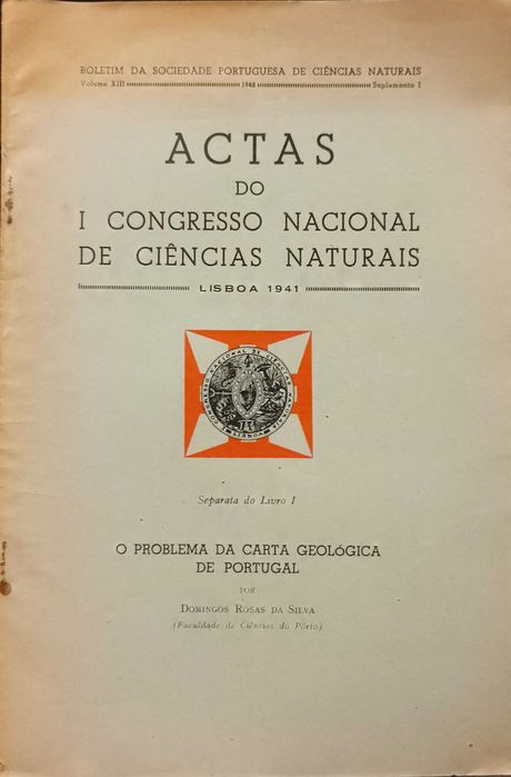 Actas do I Congresso Nacional de Ciências Naturais (Lisboa 1941)