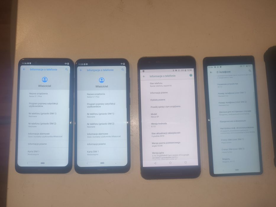 Zestaw 5 telefonow